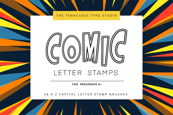 Download Comic Letter Stamps for Procreate - Stamps Collection
