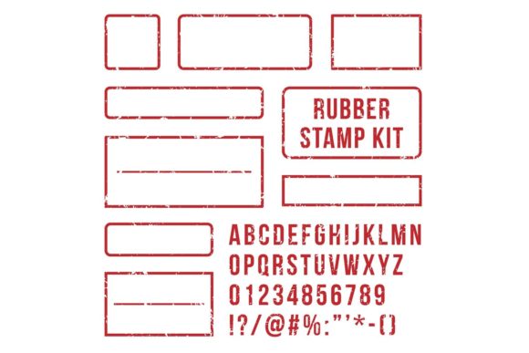Download Rubber Red Letter Stamps - Stamps Collection