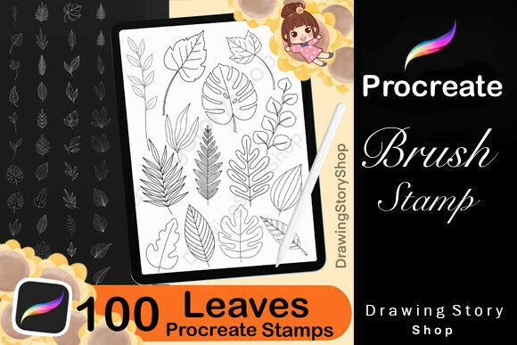 Download 100 Leaves Procreate Brushes Stamps - Stamps Collection