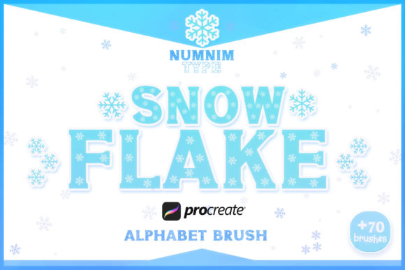 Download Procreate Brush Stamps SnowFlake Xmas - Stamps Collection