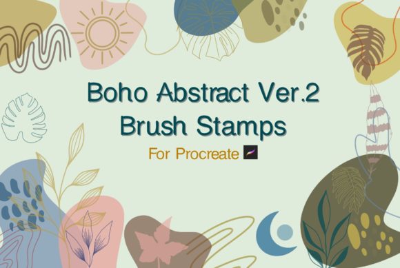 Download Boho Abstract Brush Stamps - Stamps Collection