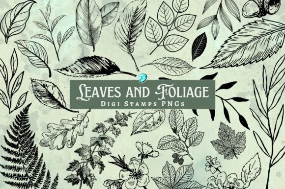 Download Leaves and Foliage Digi Stamps - Stamps Collection