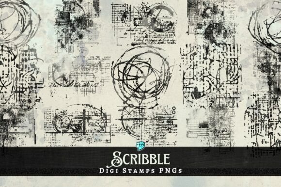 Download Scribble Digi Stamps Clipart PNG - Stamps Collection
