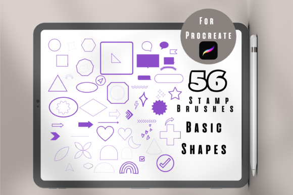 Download Procreate Shapes Stamps, Procreate Brush - Stamps Collection