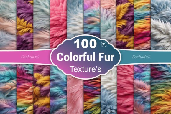 Download Colorful Fur Texture Digital Paper - Digital Collection