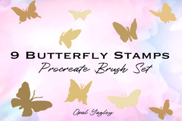 Download 9 Butterfly Brush Stamps for Procreate - Stamps Collection