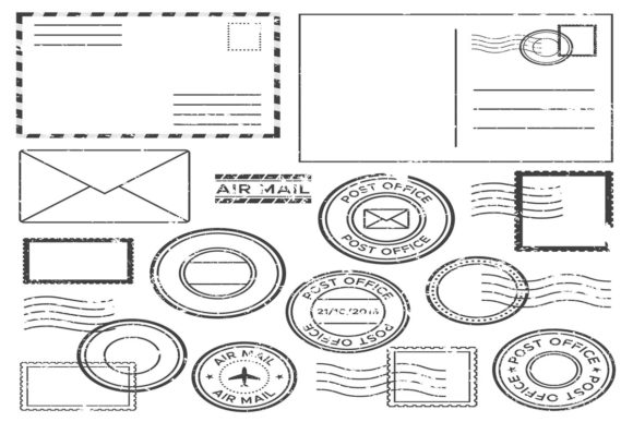 Download Old Postal Letter with Postmark Stamps - Stamps Collection