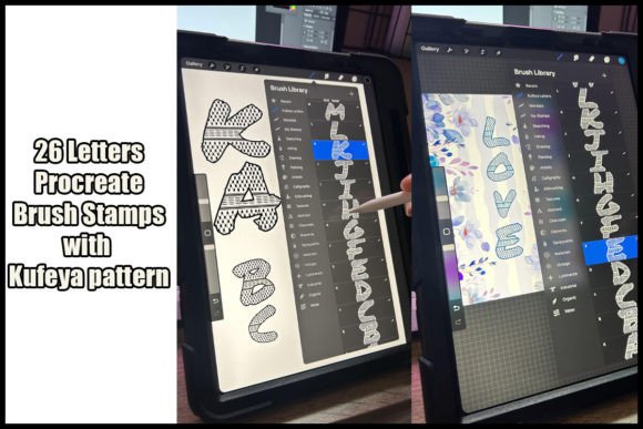 Download 26 Letters | Procreate Stamps | Kufeya - Stamps Collection