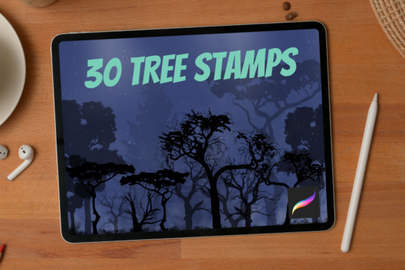 Download Trees Procreate Stamps - Stamps Collection