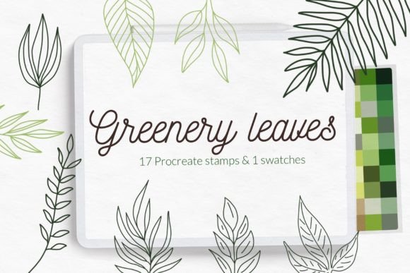 Download Greenery Leaves Stamps Brushes - Stamps Collection
