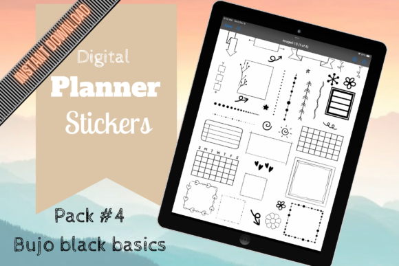 Download Digital Planner Stickers - Bujo Inspired - Digital Collection