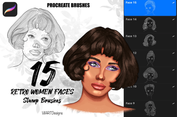 Download Retro Women Faces Stamps. 1960s - Stamps Collection