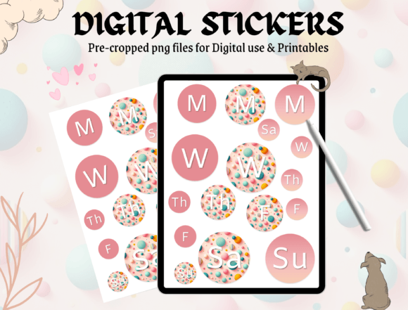 Download Stickers, Digital Stickers - Digital Collection