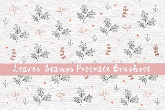 Download Leaves Stamps Procreate Brushset - Stamps Collection