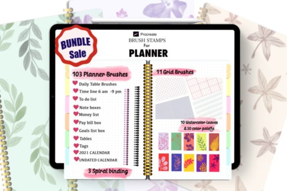 Download Planner Stamps Procreate,Bundle Sale - Stamps Collection