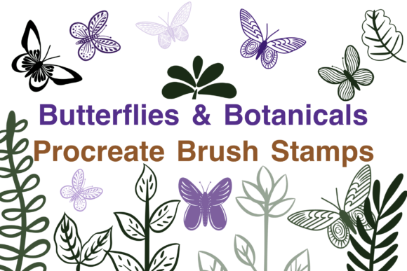 Download Butterfly Procreate Brush Stamps Set - Stamps Collection