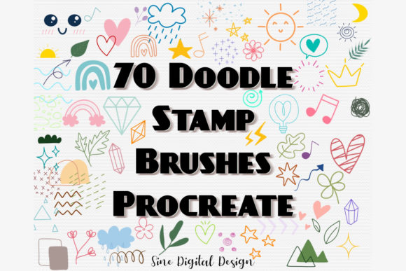 Download Procreate Stamps Brushes Cute Doodle - Stamps Collection