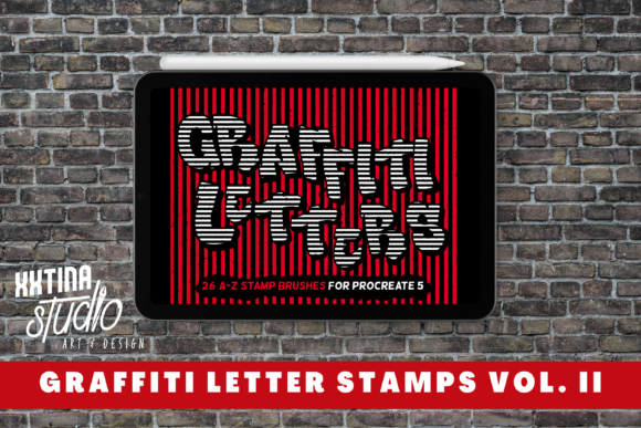 Download Graffiti Letter Stamps for Procreate II - Stamps Collection