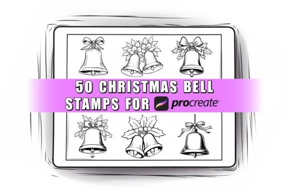 Download 50 Christmas Bell Procreate Stamps Brush - Stamps Collection