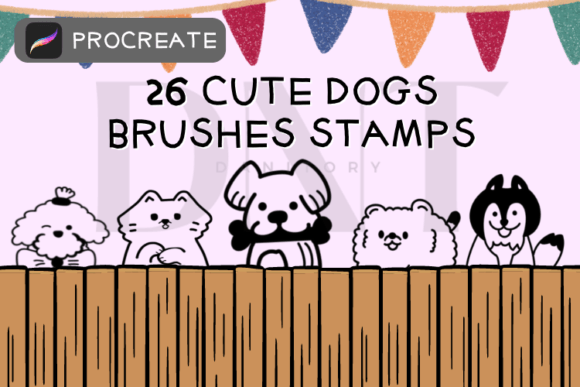 Download 26 Cute Dogs Brushes Stamps - Stamps Collection