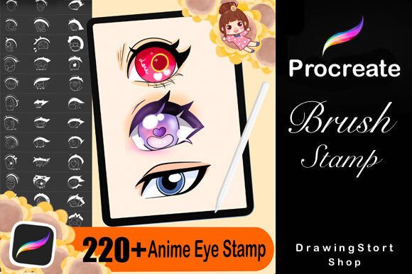 Download 220+ Procreate Anime Eye Stamps Brushes - Stamps Collection