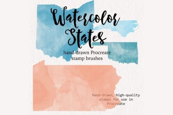 Download Procreate Watercolor United States Brush Stamps - Stamps Collection