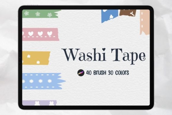Download Washi Tape Procreate Digita Stamps - Stamps Collection