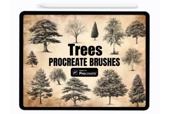 Download Forest Trees Procreate Stamps Brushes - Stamps Collection