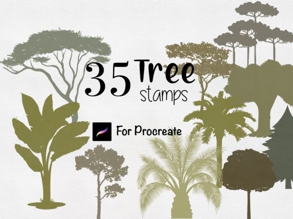 Download Procreate Tree Stamps Botanical Brushes - Stamps Collection