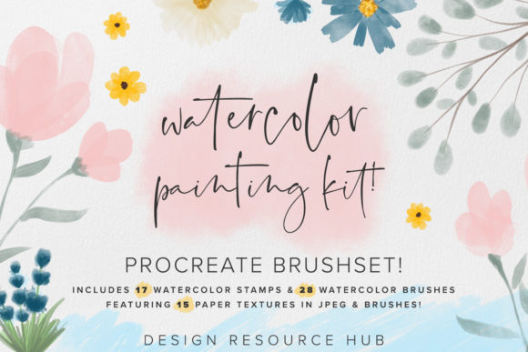 Download Procreate Watercolor Set, Stamps, Brushe - Stamps Collection