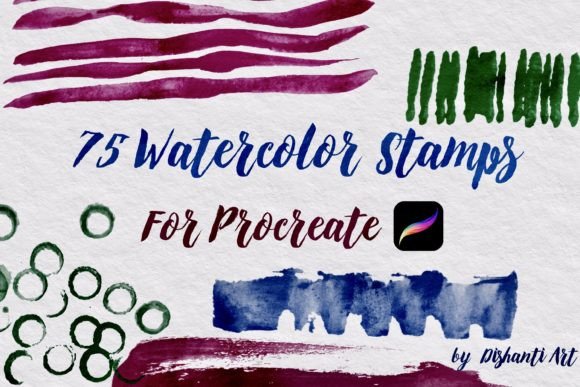 Download Watercolor Stamps for Procreate - Stamps Collection