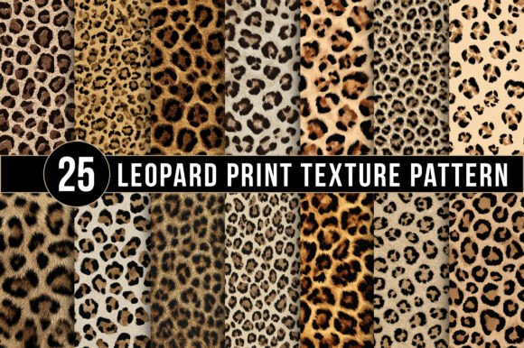 Download Leopard Print Texture Patterns, Seamless Animal Skin Digital Papers - Digital Collection