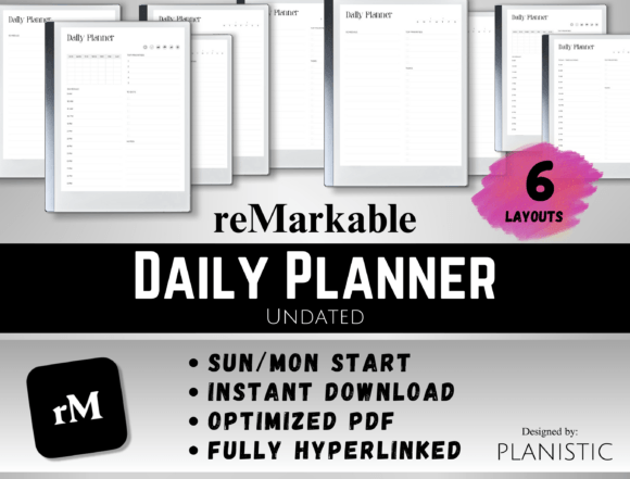 Download ReMarkable 2 ADHD Daily Planner Digital - Digital Collection