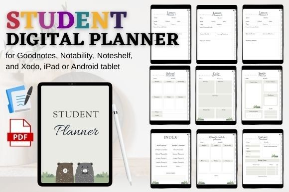 Download STUDENT DIGITAL PLANNER for Goodnotes - Digital Collection