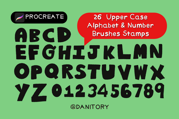 Download Alphabet Brushes Stamps Procreate - Stamps Collection