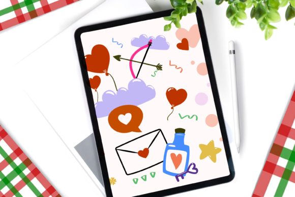 Download Heart Cute Stamps Brushes for Procreate - Stamps Collection