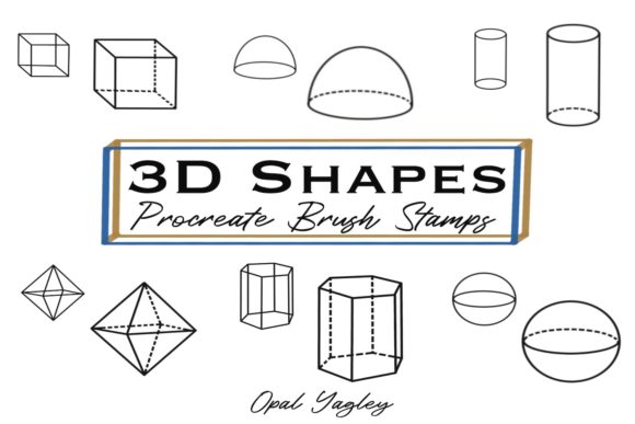 Download 3D Shapes Procreate Brush Stamps - Stamps Collection