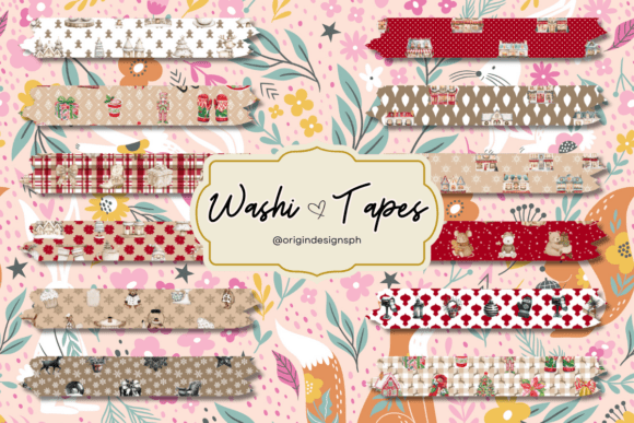 Download Digital Washi Tape Christmas Scrapbook - Digital Collection