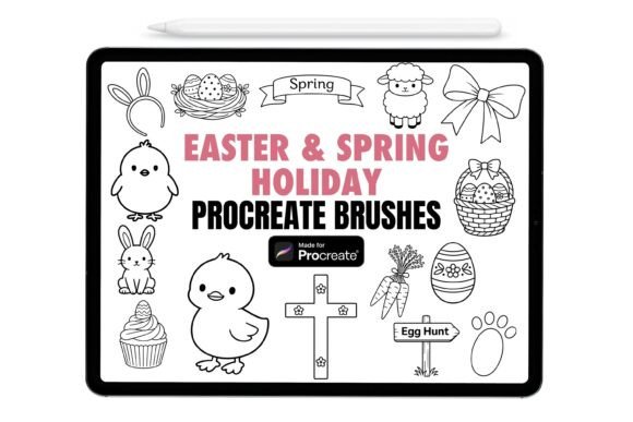 Download Easter &amp; Spring Holiday Procreate Stamps - Stamps Collection