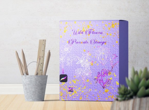 Download Wild Flower Stamps Procreate Bundle V 6 - Stamps Collection