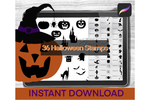 Download Halloween Stamps Procreate - Stamps Collection