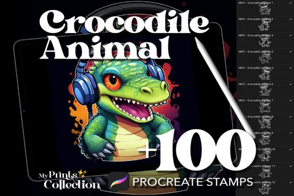 Download 100+ Procreate Crocodile Animal Stamps - Stamps Collection
