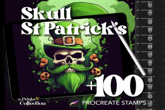 Download 100+ Procreate Skull St Patrick Stamps - Stamps Collection