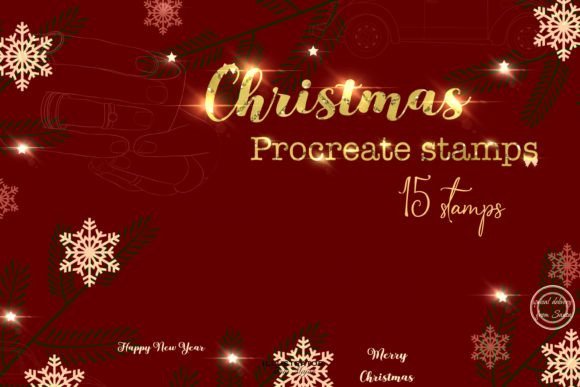 Download Procreate Christmas Stamps - Stamps Collection