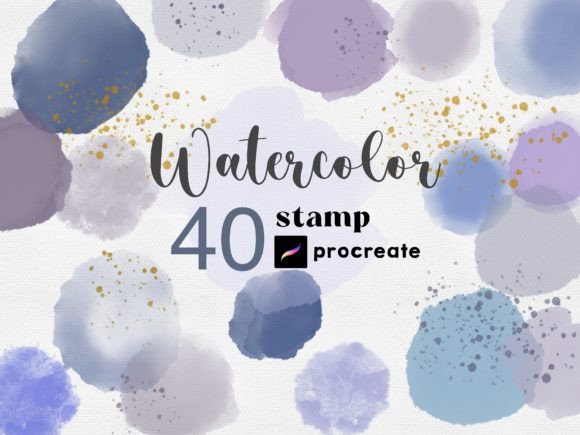Download Procreate Watercolor Stamps Brushes - Stamps Collection