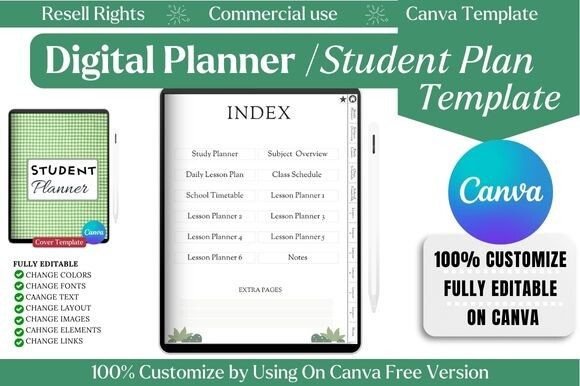 Download Digital Student Planner Template - Digital Collection