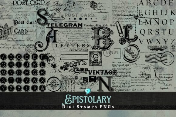 Download Epistolary Digi Stamps PNG Clipart - Stamps Collection