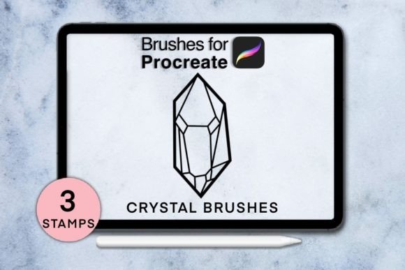 Download 3 Crystal Procreate Stamps - Stamps Collection