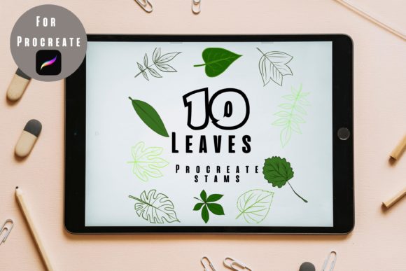 Download Procreate Leaves Stamps, Procreate Brush - Stamps Collection