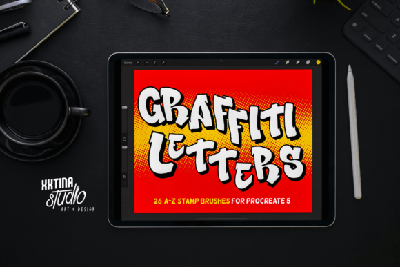Download Graffiti Letter Stamps for Procreate I - Stamps Collection